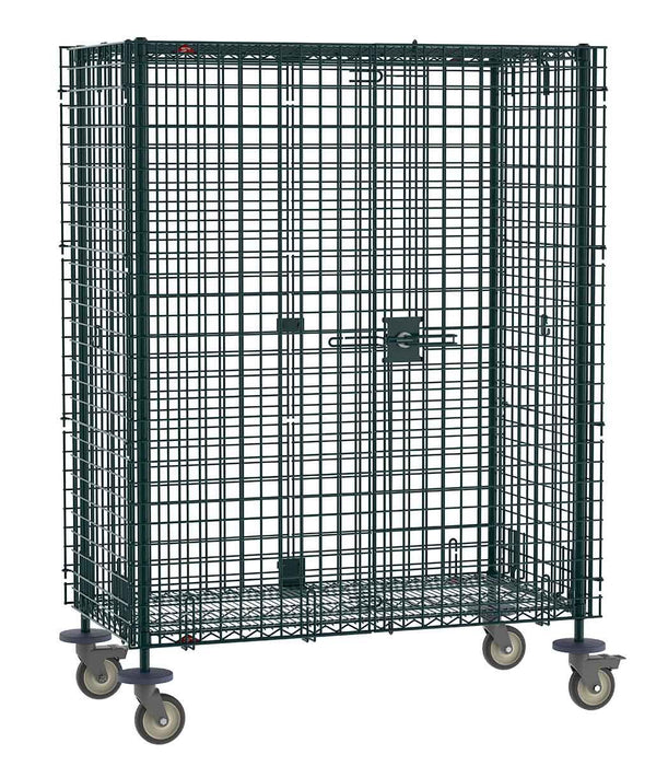 Metro SEC56VK3 Metroseal&reg; Green Security Cart, Polymer Casters, fits 24" x 60" Shelves