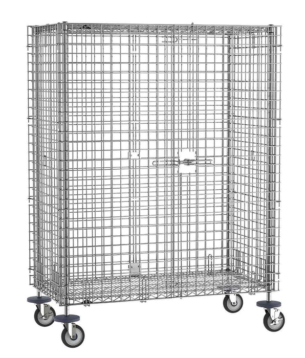 Metro SEC63EC Chrome Security Cart with Braking Casters, fits 30" x 36" Shelves