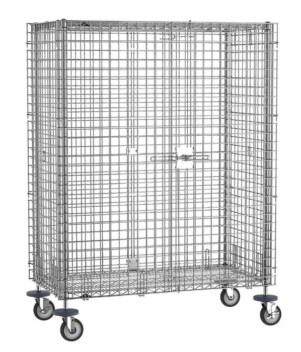 Metro SEC65EC Chrome Security Cart with Braking Casters, fits 30" x 48" Shelves