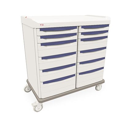 Metro SXRD43CM3 Starsys High Double Column Mobile Cart with Drawers, 25" x 42.5" x 44.75"