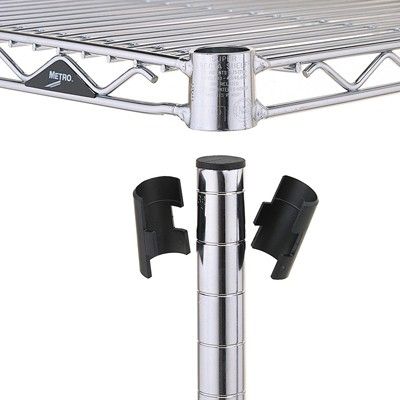 Metro AN556BR 24" x 48" x 63" Brite Wire Shelving Add-On with 4 Super Erecta&reg; Wire Shelves