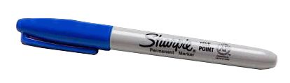 MicroNova PEN-22IR Irradiated Sharpie&reg; Fine Point Markers, Blue  (Case of 12)