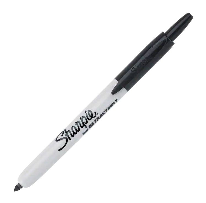 MicroNova PEN-25IR Irradiated Sharpie&reg; Fine Point Retractable Markers, Black