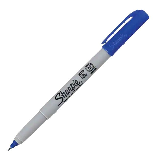 MicroNova PEN-52 Sharpie&reg; UltraFine Point Markers, Blue  (Pack of 12)