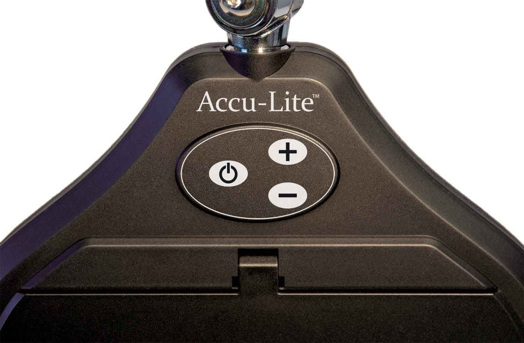 OC White ALREC-45-B Accu-Lite&trade; LED Magnifier with 6.85" Rectangle, 3.5 Diopter Lens & Edge Clamp, Black