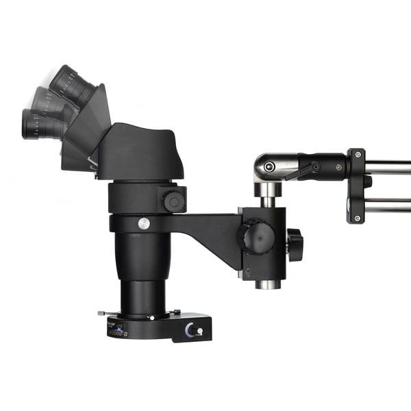 OC White TKDEZT-850-LV2 Ergo-Zoom&reg; 850 Stereo Zoom Trinocular Microscope with Dual Boom Stand, 6MP Hybrid HDMI/USB Camera & LED Ring Light