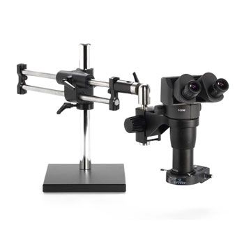 OC White TKEZ-880-LV2 Ergo-Zoom&trade; Binocular Microscope with Dual Boom Stand & LED Ring Light