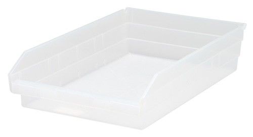 Quantum QSB110CL Economy Clear-View Shelf Bins, 11.13" x 17.88" x 4"