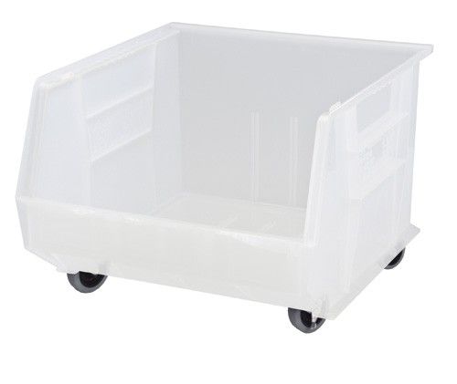 Quantum QUS275MOBCL Ultra Clear-View Stack & Hang Mobile Bins, 16.5" x 18" x 11"