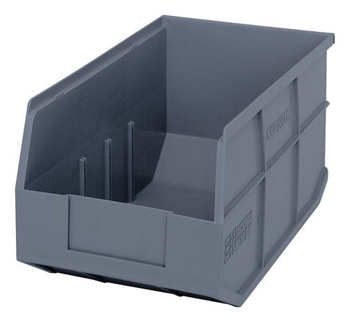 Quantum SSB443 Stackable Shelf Bins, 8.25" x 14" x 7"