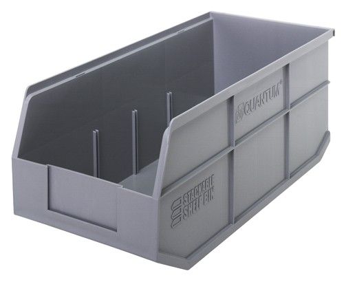 Quantum SSB463 Stackable Shelf Bins, 8.25" x 18" x 7"