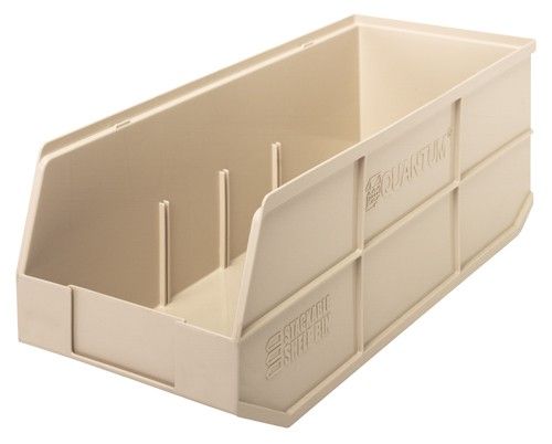 Quantum SSB483 Stackable Shelf Bins, 8.25" x 20.5" x 7"