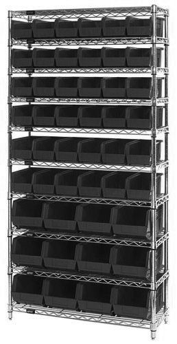Quantum WR10-230240 Wire Shelving System with 10 Shelves, 14" x 36" x 74"