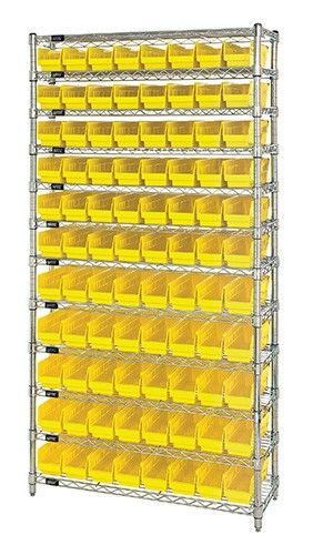 Quantum WR12-103 Wire Shelving System with 12 Shelves, 18" x 36" x 74"