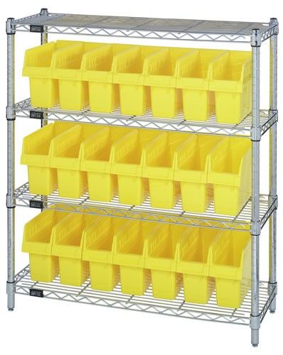 Quantum WR4-39-1236-801 Wire Shelving System, 12" x 36" x 39"
