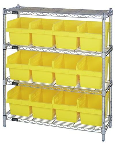 Quantum WR4-39-1236-807 Wire Shelving System, 12" x 36" x 39"