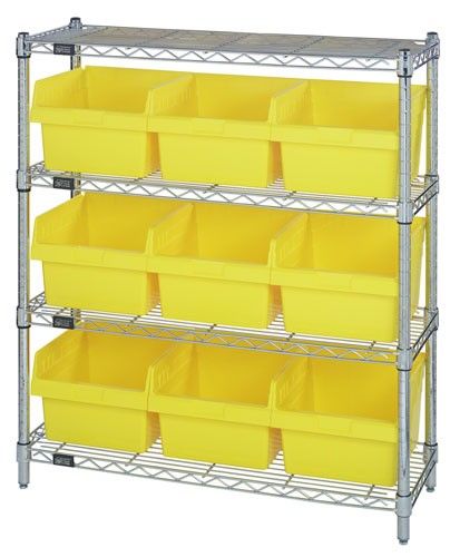 Quantum WR4-39-1236-809 Wire Shelving System, 12" x 36" x 39"
