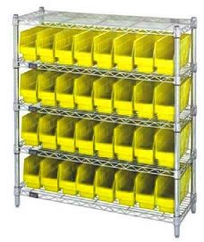 Quantum WR5-39-1236-201 Wire Shelving System with 5 Shelves, 12" x 36" x 39"