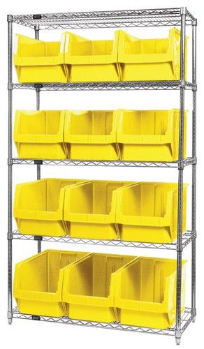 Quantum WR5-533 Wire Shelving System with 5 Shelves, 18" x 42" x 74"