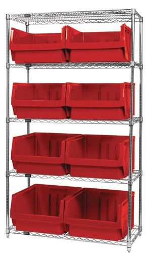 Quantum WR5-543 Wire Shelving System with 5 Shelves, 18" x 42" x 74"