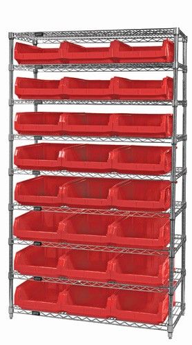 Quantum WR9-531 Wire Shelving System with 9 Shelves, 18" x 42" x 74"