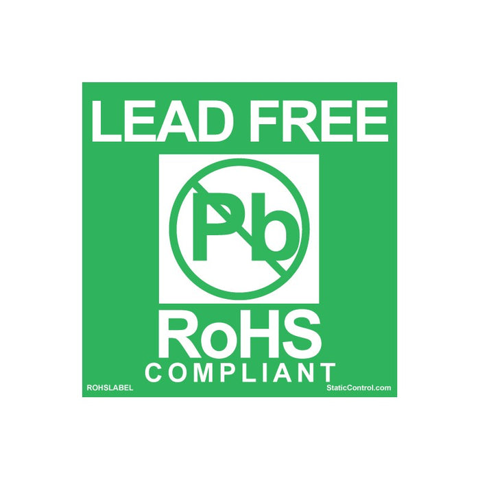 SCS ROHSLABEL ROHS Lead Free Area Labels, 1.75" x 1.75" 500/roll
