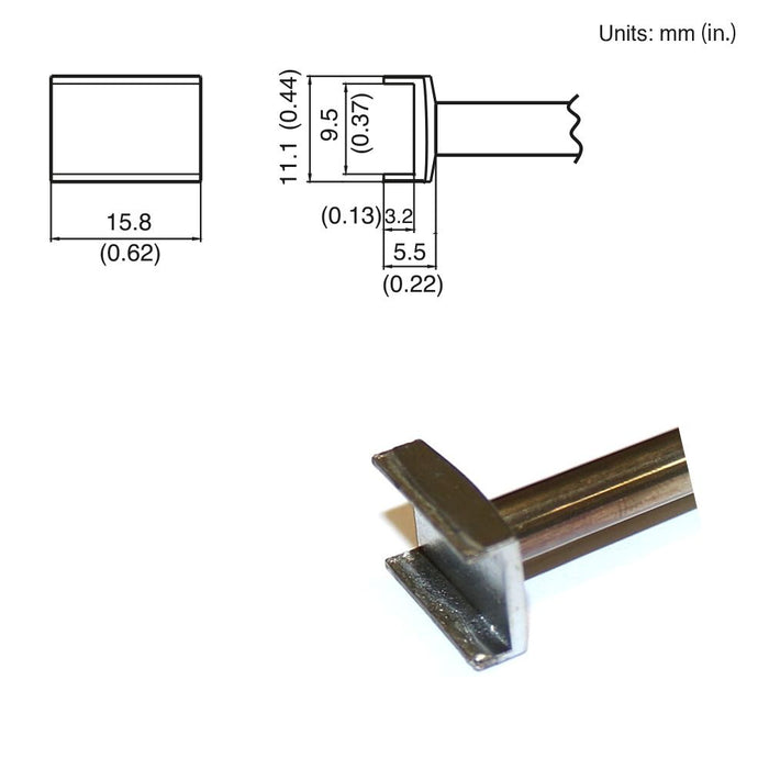 Hakko T15-1004 Tunnel Tip Soldering Tip