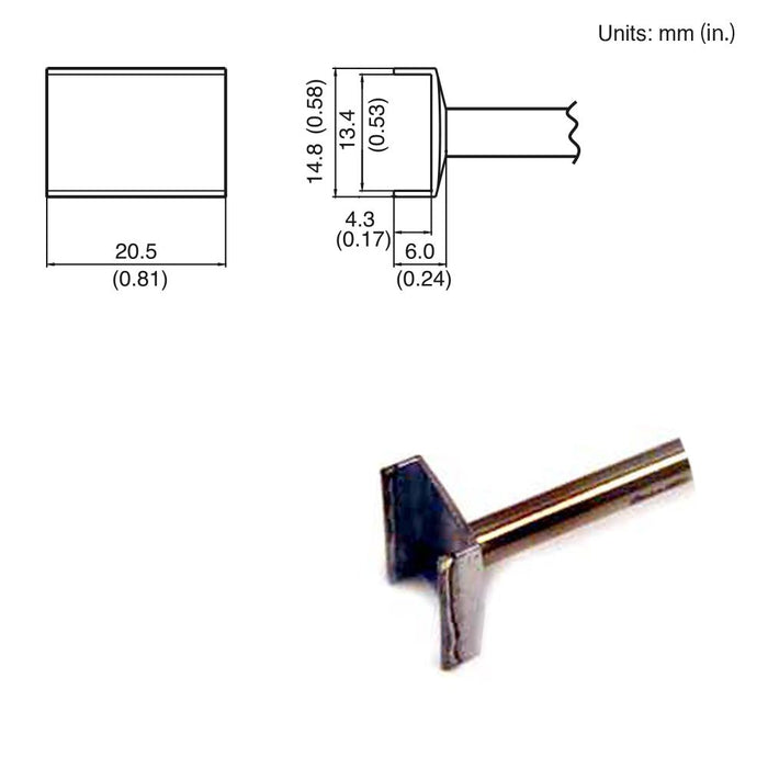 Hakko T15-1009 Tunnel Tip Soldering Tip