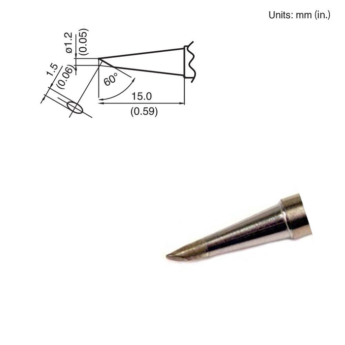 Hakko T15-BC12 Bevel Tip Soldering Tip