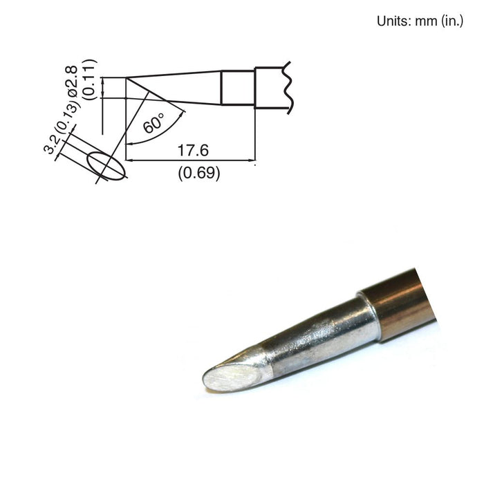 Hakko T15-BC28 Bevel Tip Soldering Tip (Qty of 10)