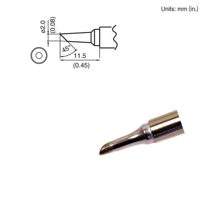 Hakko T15-BC2 Bevel Tip Soldering Tip