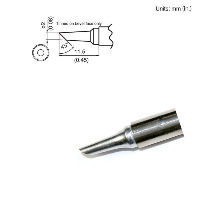 Hakko T15-BCF2 Bevel Tip Soldering Tip (Qty of 20)