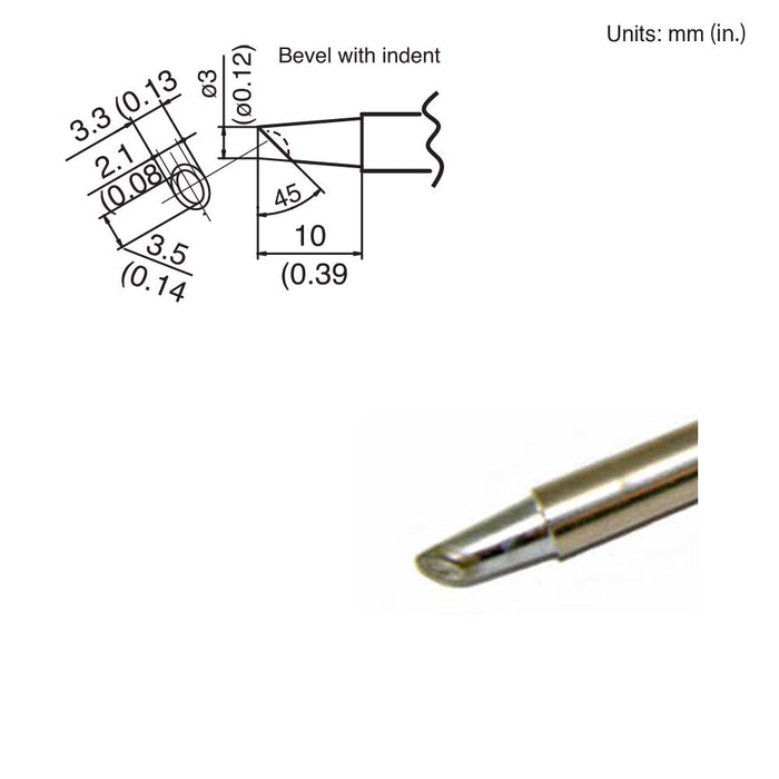 Hakko T15-BCM3 Bevel Tip Soldering Tip