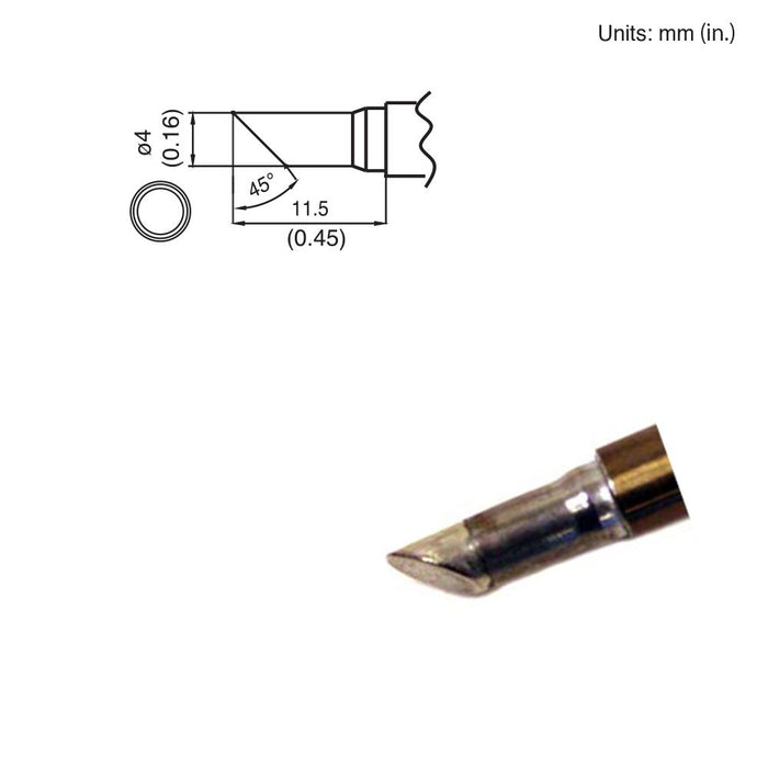 Hakko T15-C4 Bevel Tip Soldering Tip