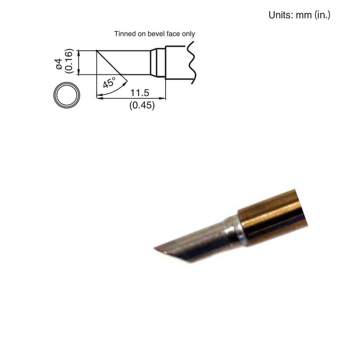 Hakko T15-CF4 Bevel Tip Soldering Tip