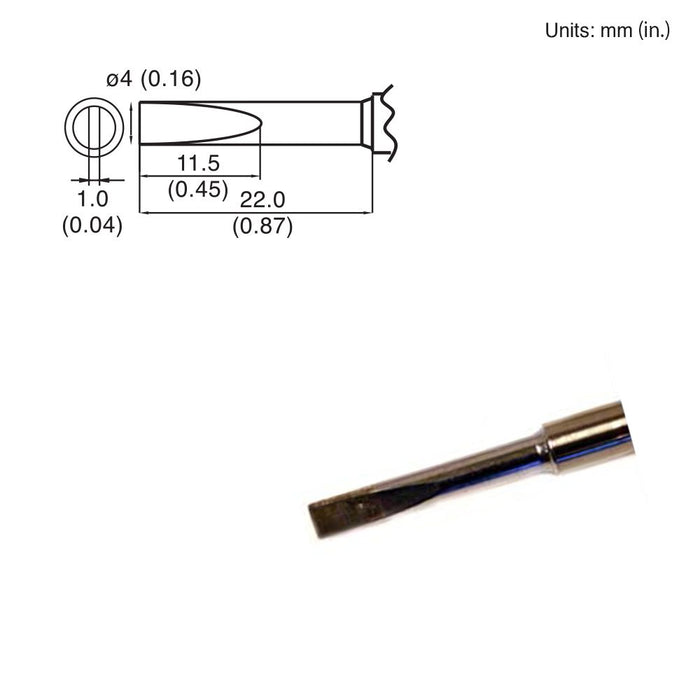 Hakko T15-DL4 Chisel Tip Soldering Tip (Qty of 10)