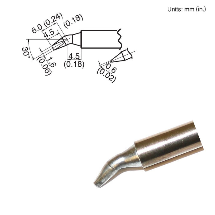 Hakko T15-JD16 Bent Chisel Tip Soldering Tip (Qty of 10)