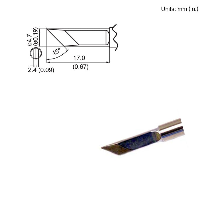 Hakko T15-KF Knife Tip Soldering Tip (Qty of 10)