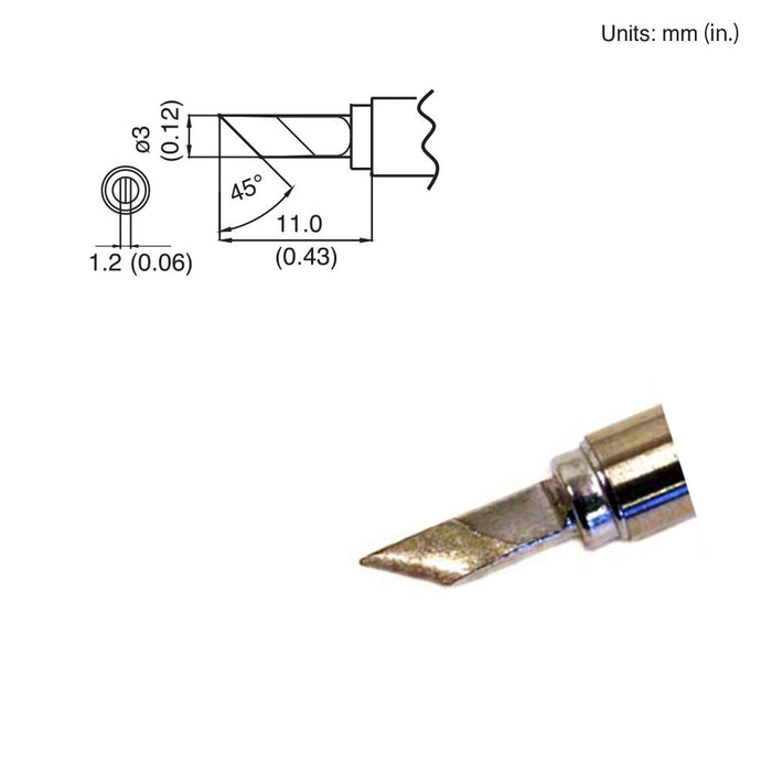 Hakko T15-KU Knife Tip Soldering Tip (Qty of 10)