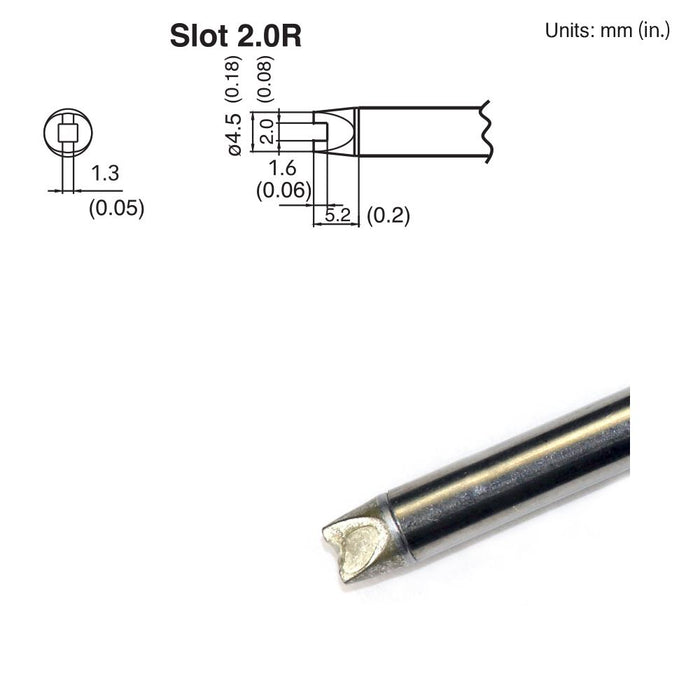 Hakko T15-R20 Slot Tip Soldering Tip