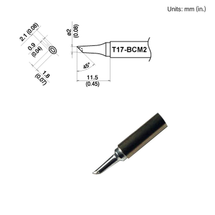 Hakko T17-BCM2 Bevel Tip Soldering Tip (Qty of 10)