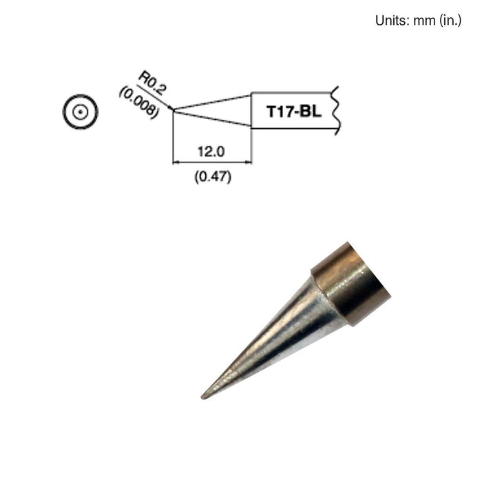 Hakko T17-BL Long Conical Tip Soldering Tip (Qty of 10)