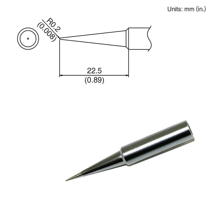 Hakko T18-BL Saldatore Punta Forma Conica R0.2 x 22.5mm Hakko T18-BL Saldatore Punta Forma Conica R0.2 x 22.5mm