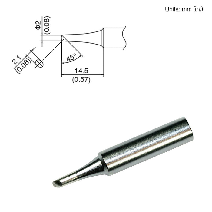 Hakko T18-C2 Bevel Tip Soldering Tip (Qty of 10)