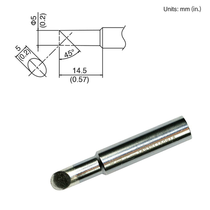 Hakko T18-C5 Bevel Tip Soldering Tip (Qty of 10)