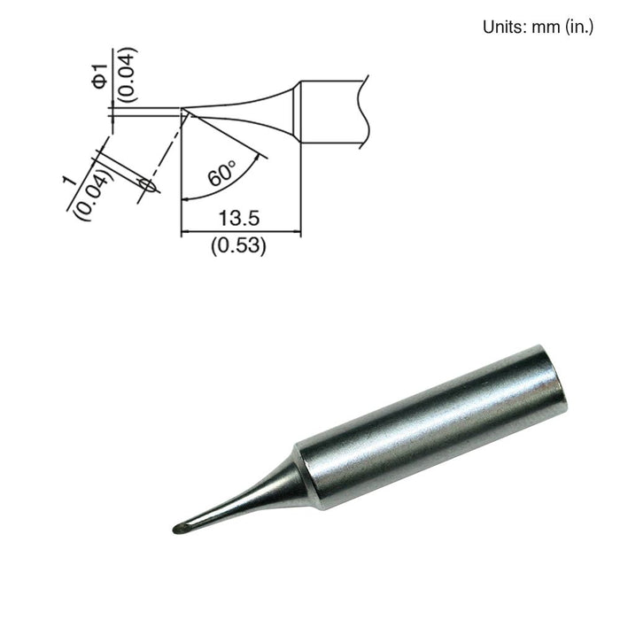 Hakko T18-CF1 Bevel Tip Soldering Tip (Qty of 10)