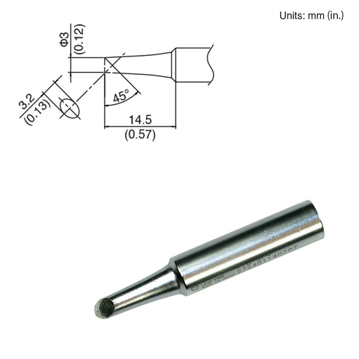 Hakko T18-CF3 Bevel Tip Soldering Tip