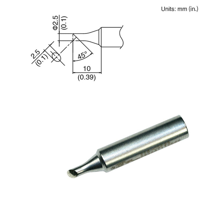 Hakko T18-CSF25 Bevel Tip Soldering Tip