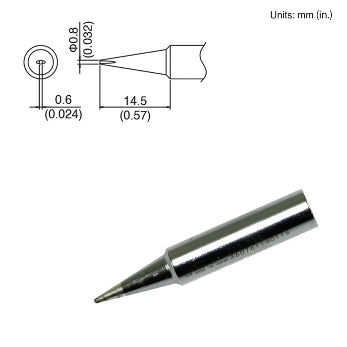 Hakko T18-D08 Chisel Tip Soldering Tip