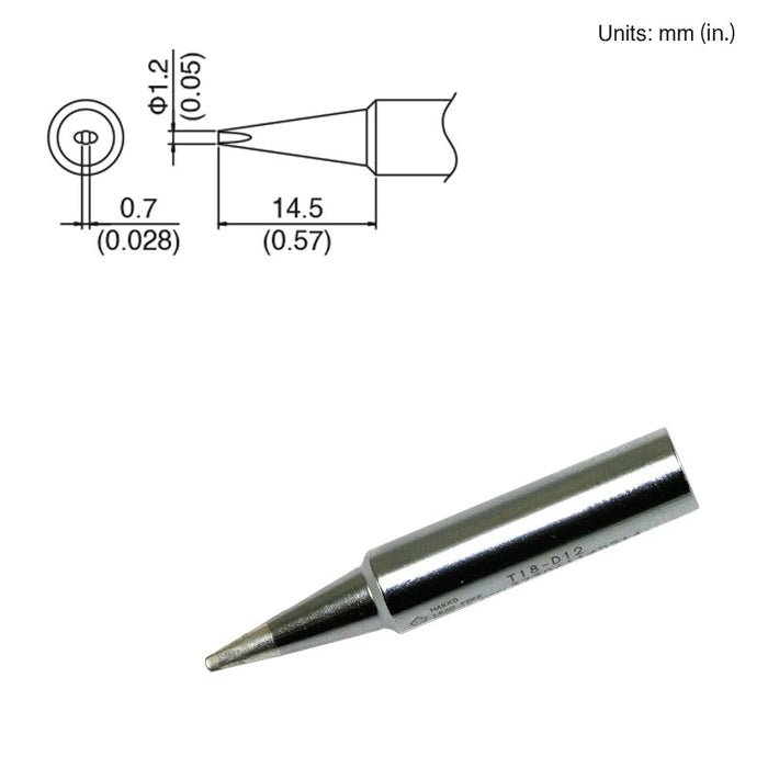 Hakko T18-D12 Chisel Tip Soldering Tip (Qty of 10)